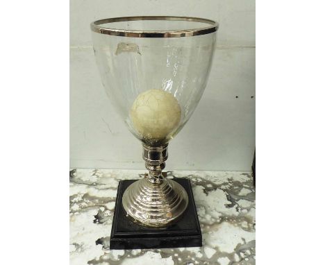 STORM LANTERN, glass, 52cm H.