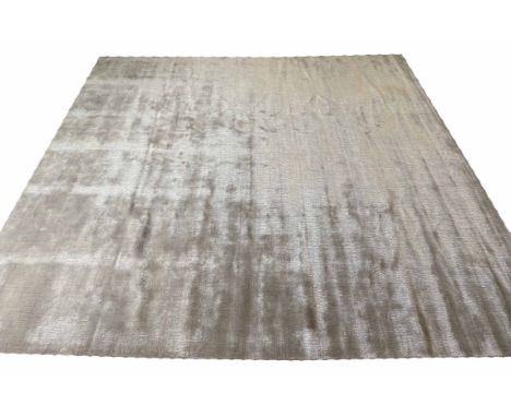 'CHELSEA' GREY CONTEMPORARY CARPET, 300cm x 300cm, wool and silk.