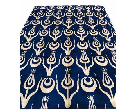 TIBETAN IKAT CARPET, 300cm x 233cm, wool and silk.