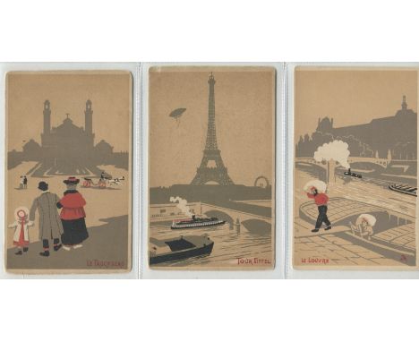 THREE VINTAGE FRENCH TOURIST ADVERTISING POSTCARDS