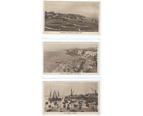 SET OF SIX VINTAGE POSTCARDS MARGATE &amp; CLIFTONVILLE VIEWS - THE SEAL OF THE ARTISTIC EXCELLENCE SEAL RA SERIES UNUSED &am