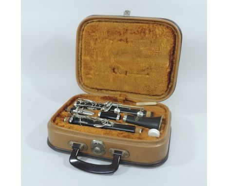 A clarinet, cased