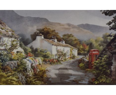 After Judy Boyes (British 1943) a limited edition colour print, entitled 'Village phone Box at Outgate' numbered 249/850 and 