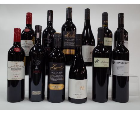 12 BOTTLES AUSTRALIAN RED WINEChâteau Tanunda 2 x Grand Barossa Shiraz 2020; Wirra Wirra 2 x Vintage Bell Cabernet Sauvignon 