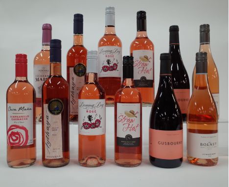 12 BOTTLES ENGLISH, SPANISH, PORGUGUESE AND MYANMARIAN ROSÉ WINECasa Maña Tempranillo Garnacha 2020; Escadaria Maior Douro 20