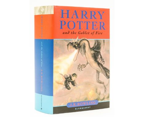 Rowling  (J.K.) Harry Potter and the Goblet of Fire, first edition, author's signature laid down on front free endpaper, lett