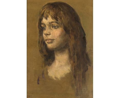 NO RESERVE Shannon (Charles Haslewood, 1863-1937) Portrait of a young woman, oil on canvas board, initialled 'C.H.S.' in the 