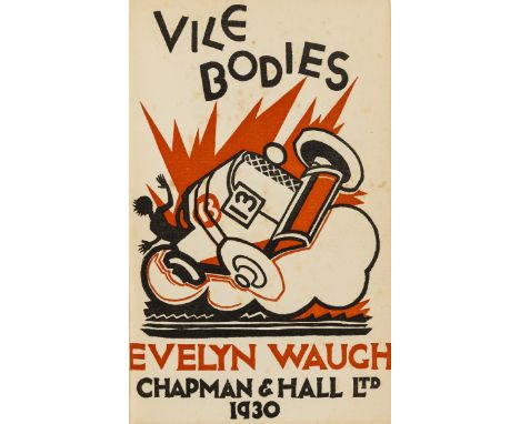 Waugh (Evelyn) Vile Bodies, pictorial title page, ownership inscription to half-title, book shop ink stamps, 1930; The Loved 