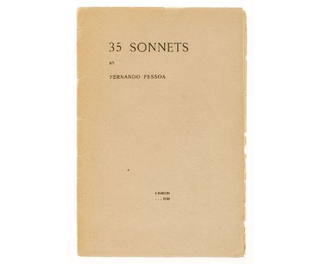 Pessoa (Fernando) 35 Sonnets, first edition, some light fraying along fore-edge, loose in original stitched printed wrappers,