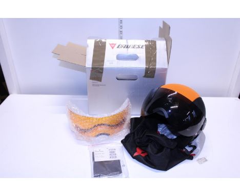 A boxed crash helmet 