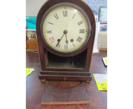 A Regency mahogany bracket clock with later movement 