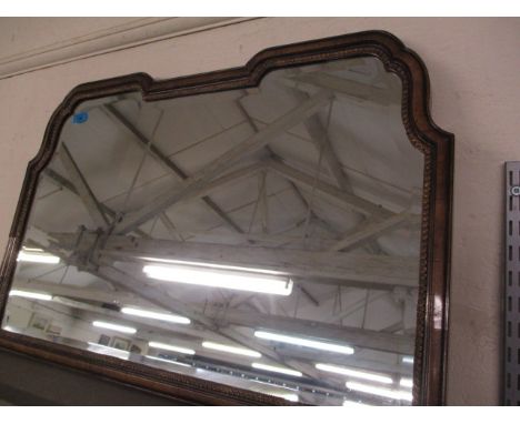 An early 20th century mirror set in a moulded walnut and gilt framed mirror, 21 1/2" h, 33"w
