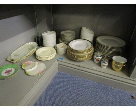 A Royal Worcester part dinner service, white with gold edge rim and a selection of other china ware 