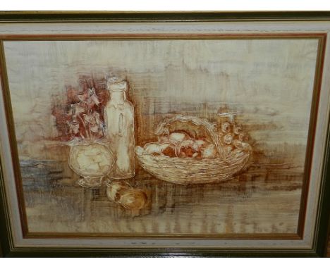 20th Century continental school, a still life study, oil on panel, unsigned, H.35cm, W.50cm 