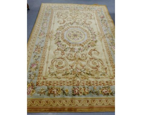 A Chinese Aubusson style carpet, 313cm x 200cm 