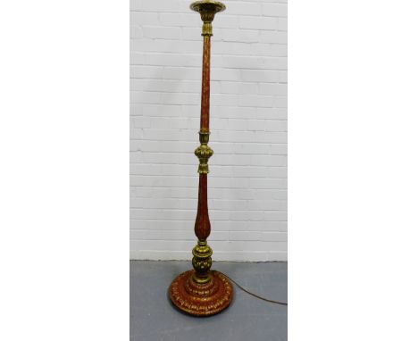 A gilt wood standard lamp, 170cm 