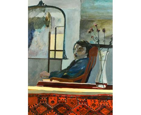 § Ben Levene RA (1938-2010) Self Portraitsigned with monogram (lower right)oil on board121 x 90.5cmProvenance:Collection of A