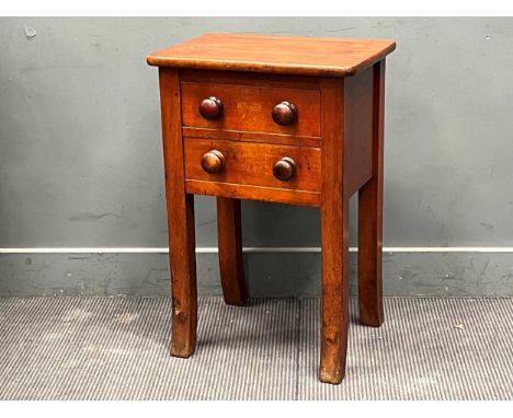 A two drawer mahogany side table76 x 51 x 38cm
