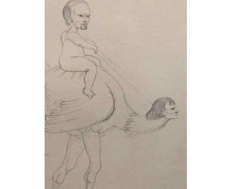 Steve O'Connell (21st Century British)  Lazy Days I, Unsigned, Pencil drawing, 19.5cm x 19cm; With a futher Continental lands