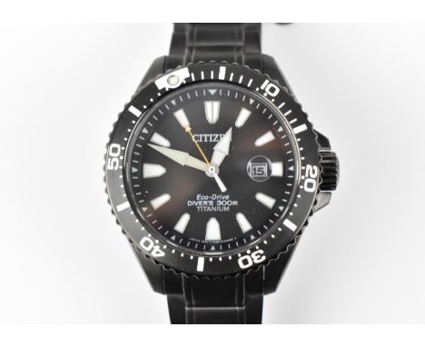 A Citizen Eco-Drive 300m, gents, titanium wristwatch, circa 2018, serial number 741021269, limited edition numbered 1269/1500