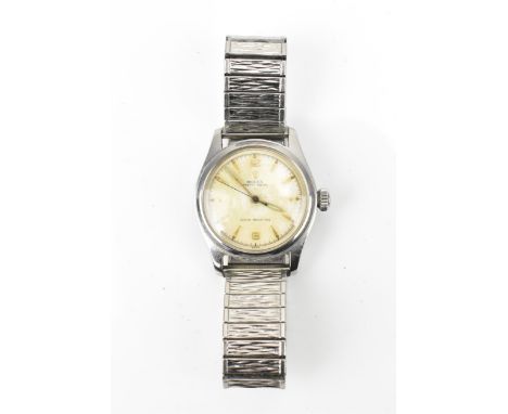 A Rolex Oyster-Royal, manual wind, mid sized, stainless steel wristwatch, circa 1952, having centre seconds, luminous hands a