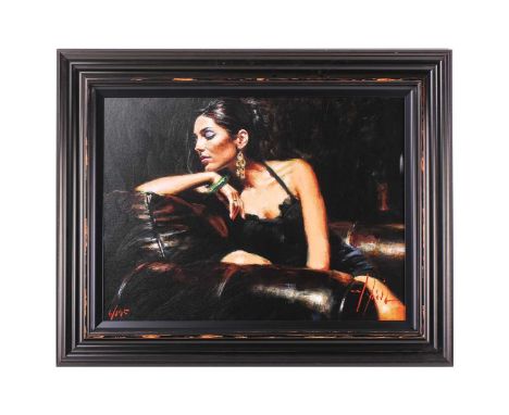 Fabien Perez (b.1967) Argentinian, ' Tess III', numbered 6/195 and signed, hand embellished giclée print on canvas, certifica