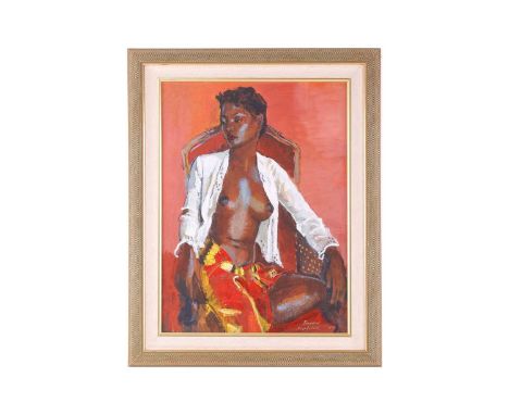 Boscoe Holder (1927-2007) Trinidad, 'Youshabelle', signed and dated 1997, oil on board, 58.5cm x 43 cm, frame 74 cm x 59 cm.O