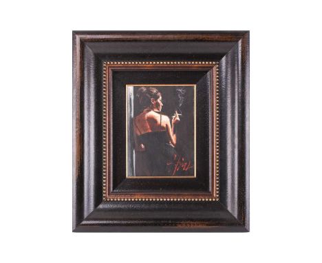 Fabian Perez (b.1967) Argentinian, Study for 'Sensual touch in the dark', signed, signed and inscribed verso, oil on canvas, 