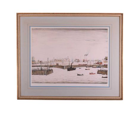 L.S. Lowry (1887 - 1976), 'The Harbour', limited edition print signed in pencil, published 1972 by Venture Prints, Fine Art T