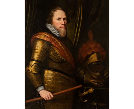 PORTRAIT OF THE STADTHOLDER PRINCE MAURITS OF ORANGE-NASSAU (1567-1625)Oil on canvasImage size: 120 x 100cm. (47 x 39in.)Fram