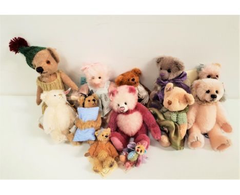 SELECTION OF TWELVE MINIATURE TEDDY BEARScomprising a Witney 2007 Bear with certificate, number 124 of 250; a Mawpaws Collect