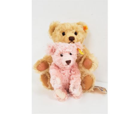 TWO STEIFF TEDDY BEARSboth in mohair, one an Original Classic with growler and paper tags, 35cm high; and the other a dusty p