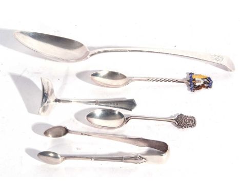 Mixed Lot: George III silver Old English pattern table spoon, London 1813, maker's mark Mary &amp; Elizabeth Summer, a silver