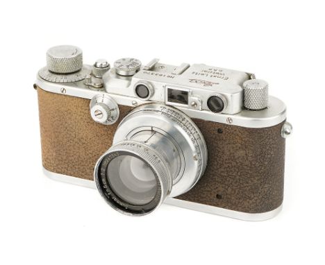 A Leica IIIa Rangefinder Camera, 1935, bright chrome, serial no. 163370, with Leitz Summar f/2 50mm lens, 1935, chrome, seria