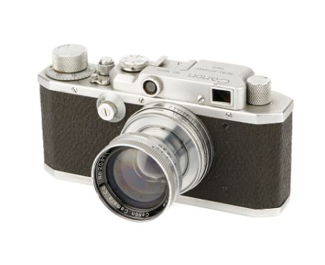 A Canon S-11 'Seiki-Kogaku' Rangefinder Camera, 1946/47, chrome, serial no. 16814, with Serenar f/1.9 50mm lens, chrome, seri