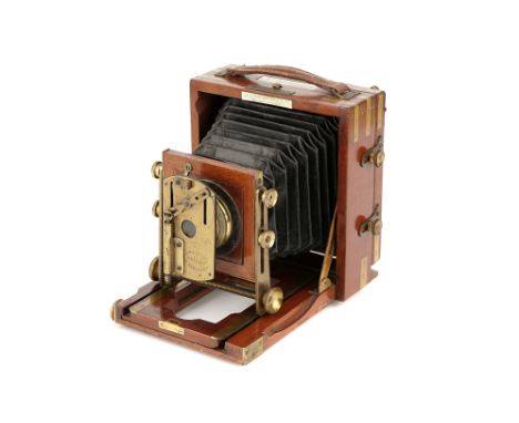 A J. Lancaster &amp; Sons Euryscope Instantograph Patent Quarter Plate Mahogany Field Camera, 1886-1910, with J. Lancaster f/