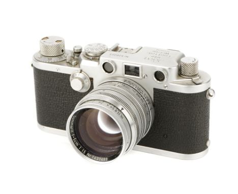 A Leica IIIf Black Dial Rangefinder Camera, 1952/53, chrome, serial no. 620203, with Leitz Summarit f/1.5 50mm lens, 1956, ch