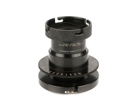 A Taylor Hobson Ortal f/2.8 127mm Lens, black, serial no. 655185, body, VG, elements, VG-E, some very light internal haze, in