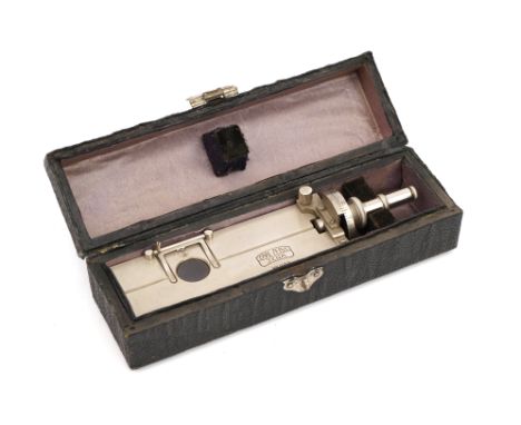 A Zeiss 'KAPILLAR-ROTATOR' Microscope Accessory, German, c.1890, signed 'CARL ZEISS JENA', in original faux leather covered w
