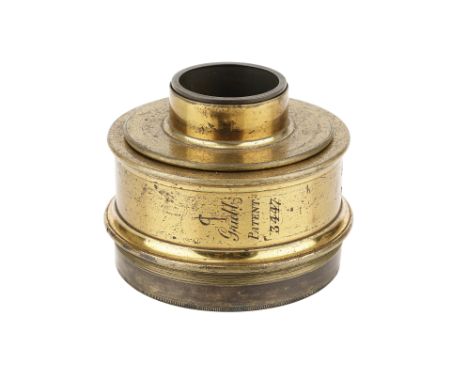 A Grubb 'C' Brass Lens, serial no. 3447, body, G-VG, element, G-VG, some light fungus, complete with push-fit Waterhouse stop