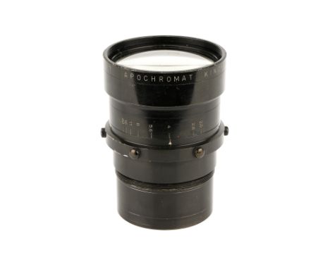 A Kinoptik Foyer Apochromat f/2.5 150mm Lens, black, serial no. 5397, body, VG, elements, G, some light internal fungus