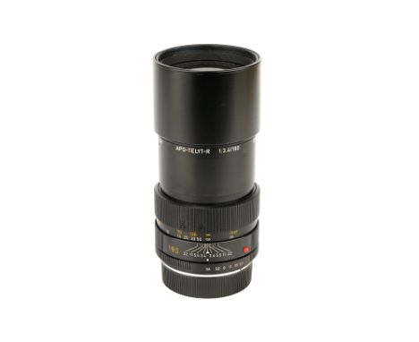 A Leitz APO-Telyt-R f/3.4 180mm Lens,  1981, black, serial no. 3127491, body, VG-E, elements, VG-E, in maker's box