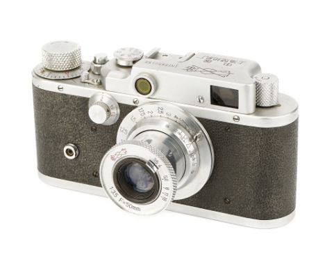 A Shanghai Camera Factory 58-II (Type 3) Rangefinder Camera, 1962/63, chrome, serial no. 5850155, with Shanghai f/3.5 50mm le