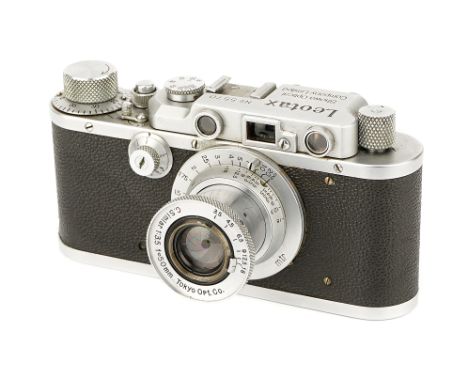 A Showa Kogaku Leotax Special DIII Rangefinder Camera, 1947-49, chrome, serial no. 5570, with Tokyo Opt Co. C.Simlar f/3.5 50