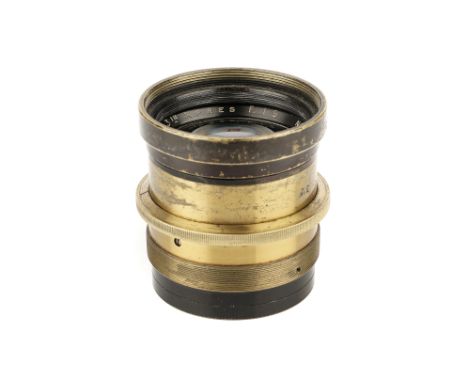 A Ross Xpres f/1.9 3" Lens, brass, serial no. 117776, body, G, elements, VG, some light cleaning marks to front element