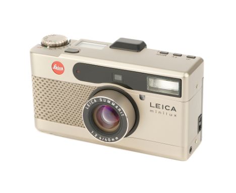 A Leica Minilux 'Exclusive' Compact Camera, 1995, titanium with snakeskin, serial no. 2160288, with Leitz Summarit f/2.4 40mm