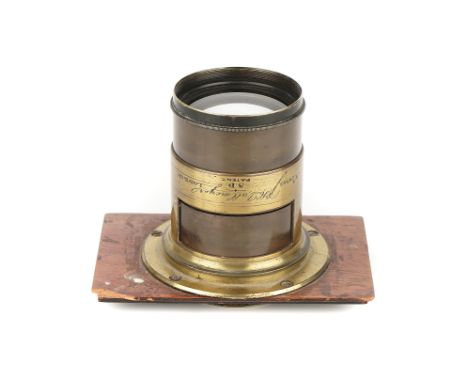 A J. H. Dallmeyer 3D Soft Focus Portrait Waterhouse Stop Brass Lens, serial no. 24983, body, F-G, lacking rack &amp; pinion, 