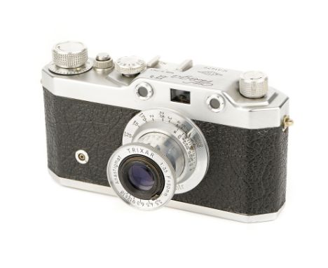 A Chinaglia Dom AFIOM Wega Iia Rangefinder Camera, 1952, chrome, serial no. 31976, with Trixar Anastigmat f/3.5 50mm lens, ch