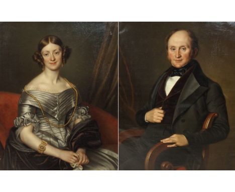 CORNELIS CELS (FLEMISH 1778-1859) PORTRAIT OF JESSY MACPHERSON NEE YOUNG; PORTRAIT OF JAMES MACPHERSON Oil on canvas, signed 