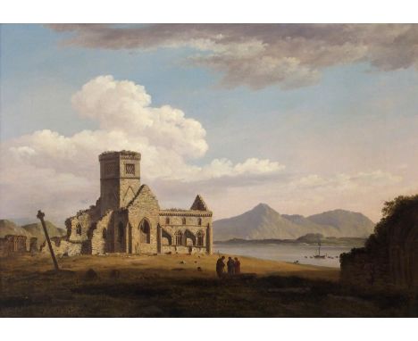 ATTRIBUTED TO JOHN KNOX (SCOTTISH 1778-1845) IONA CATHEDRAL Oil on canvas, 55 x 76.5cm (21 1/2 x 30") The Scottish National G